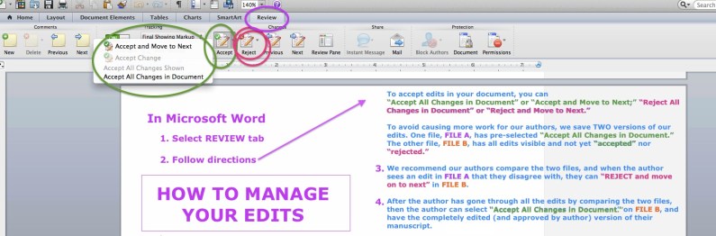 How To Manage Your Edits