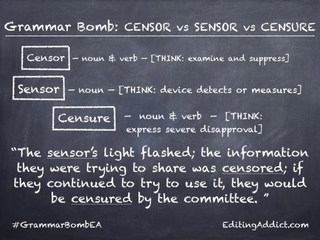 Grammar Bomb11-13.002_Censor vs Sensor vs Censure