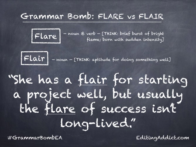 Grammar Bomb1724.008_Flare vs Flair