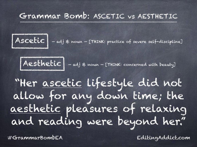 Grammar Bomb38.002_Ascetic vs Aesthetic