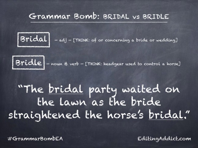 Grammar Bomb40.001_Bridal vs Bridle
