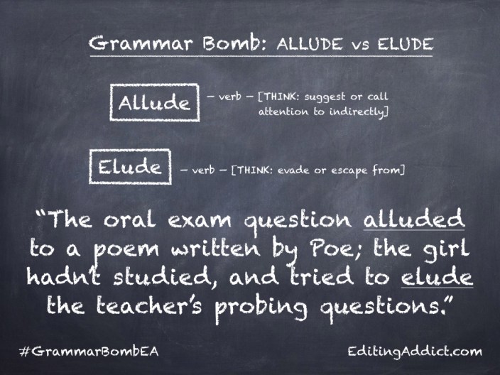 Grammar Bomb40.011_Allude vs Elude
